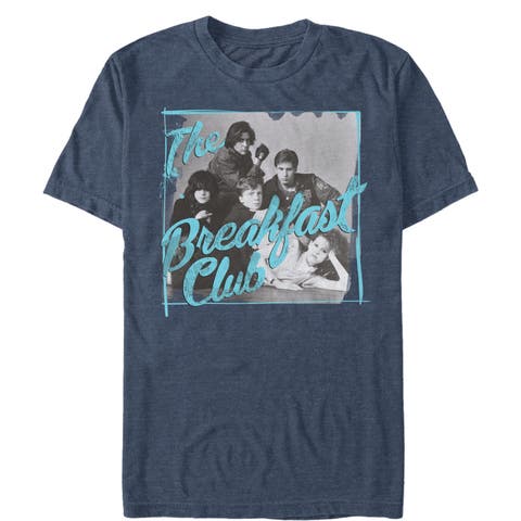Men's The Breakfast Club Grayscale Character Pose  Graphic T-Shirt