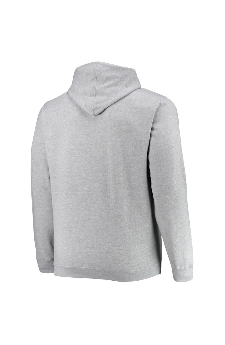 PROFILE Men's Heathered Gray Philadelphia 76ers Big & Tall Heart & Soul Pullover Hoodie, Alternate, color, Heather Gray