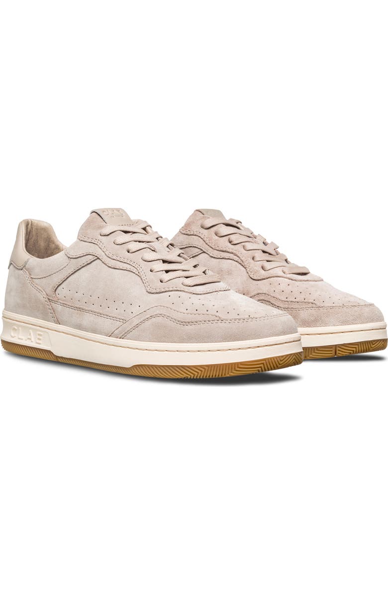 CLAE Haywood Leather Sneaker, Main, color, Feather Grey Suede