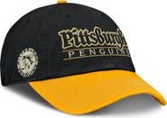 FANATICS Men's Fanatics Black/Gold Pittsburgh Penguins Heritage Home Ice Two-Tone Adjustable Hat
