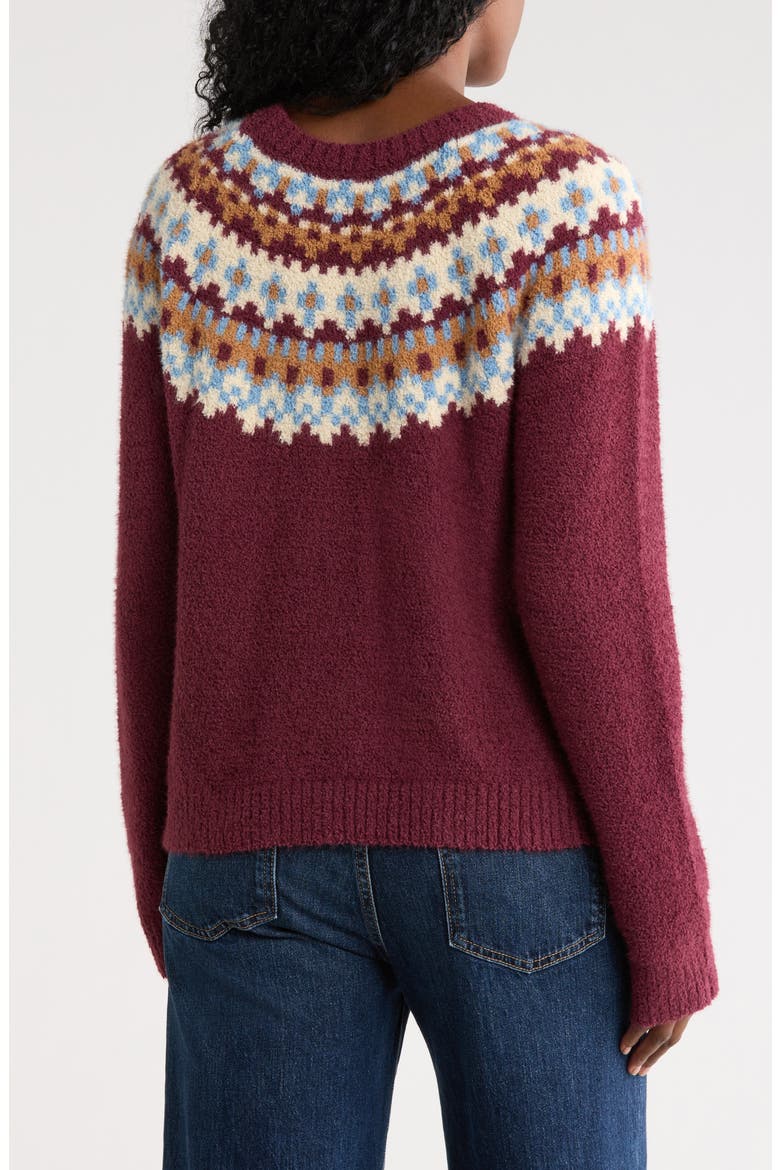 Fair Isle Crewneck Sweater, Alternate, color, FIG