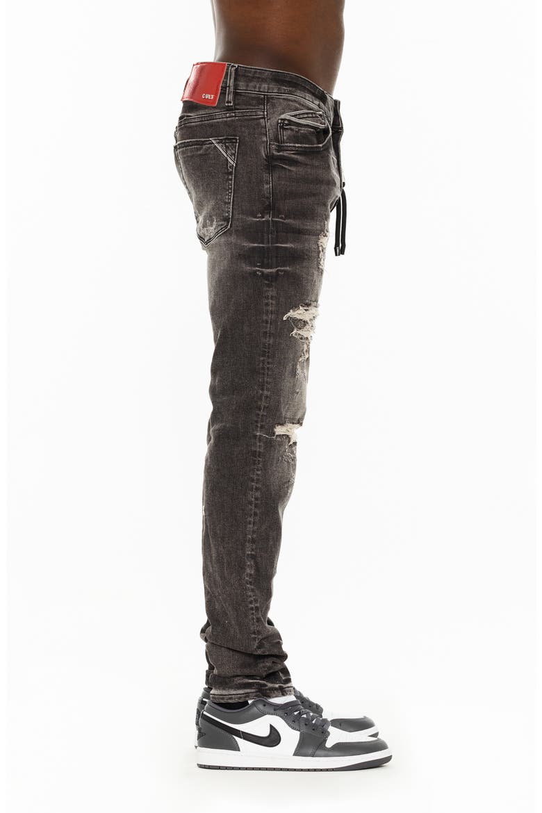 Rocker Ripped Slim Fit Straight Leg Jeans, Alternate, color, DODGE