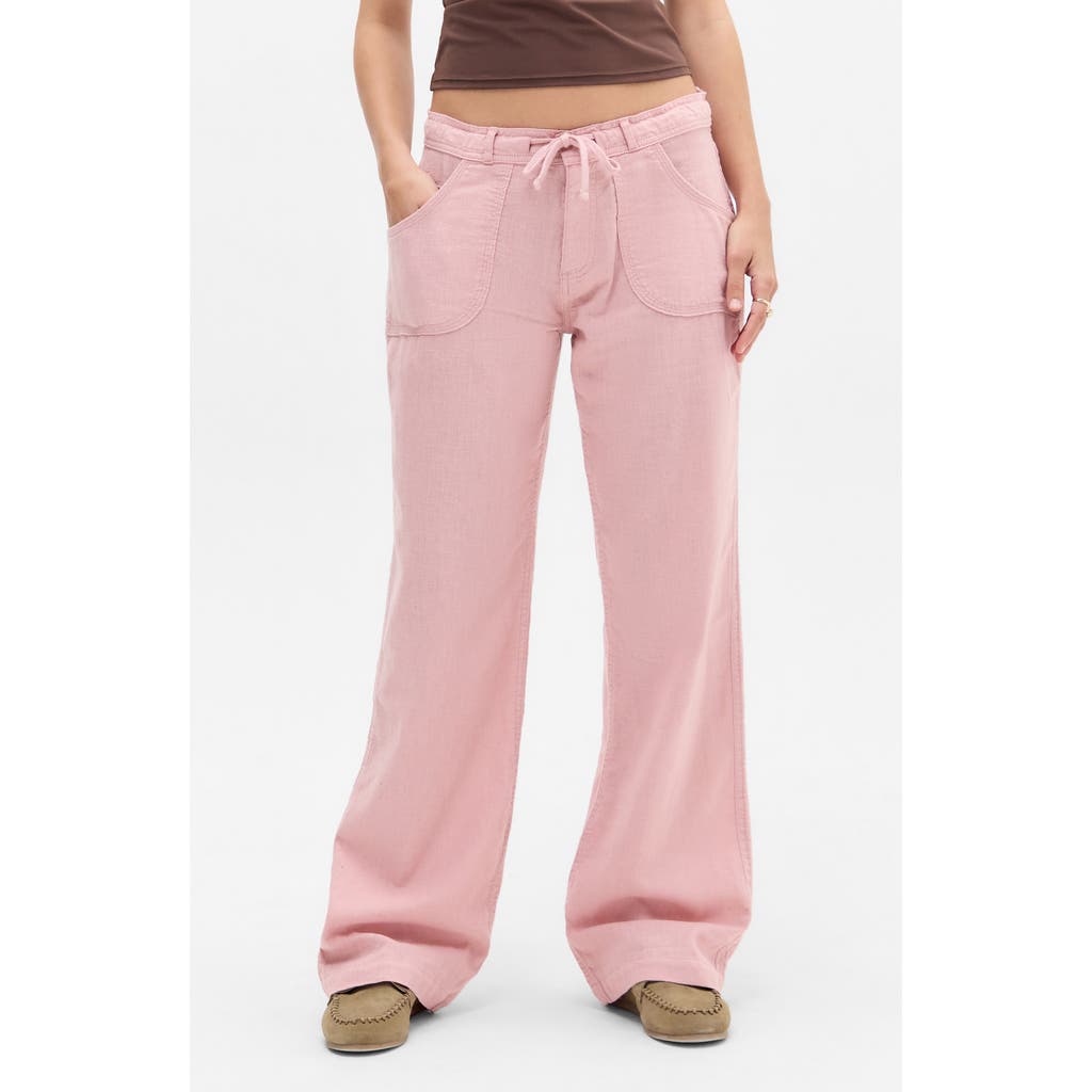 Shop Bdg Urban Outfitters Five-pocket Linen Blend Pants In Pink