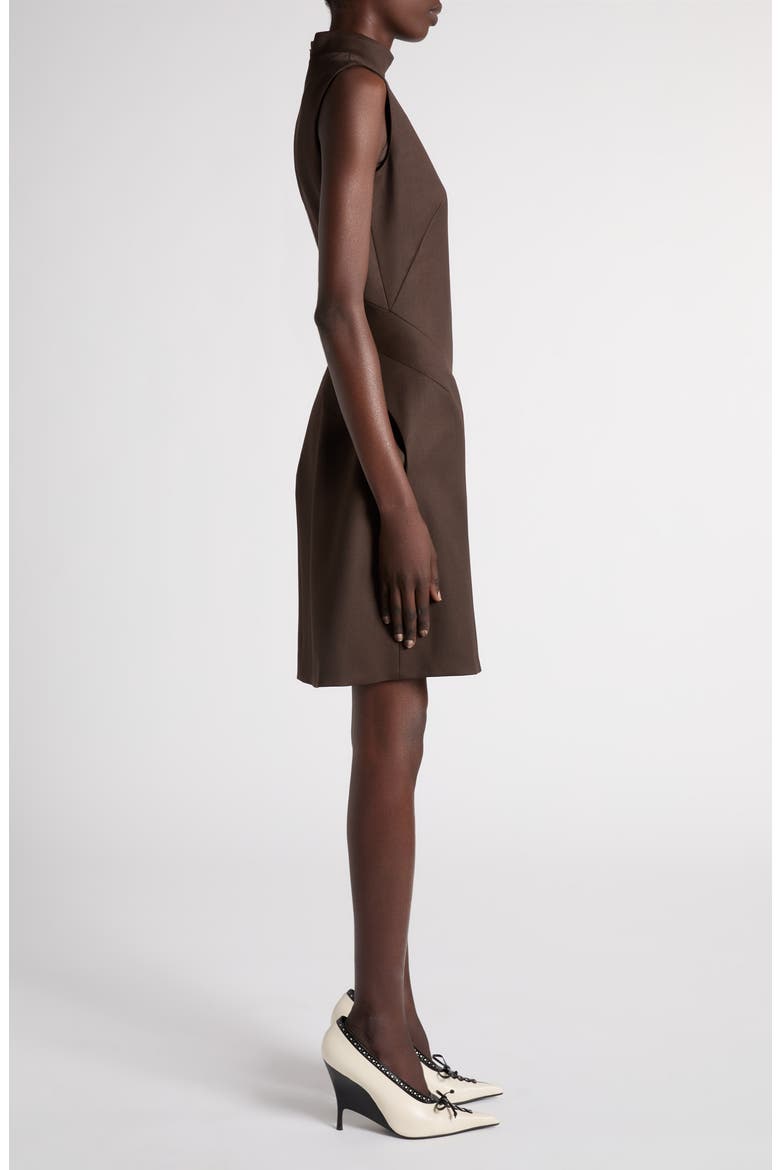 Wool Sleeveless Mock Neck Minidress, Alternate, color, COFFEE