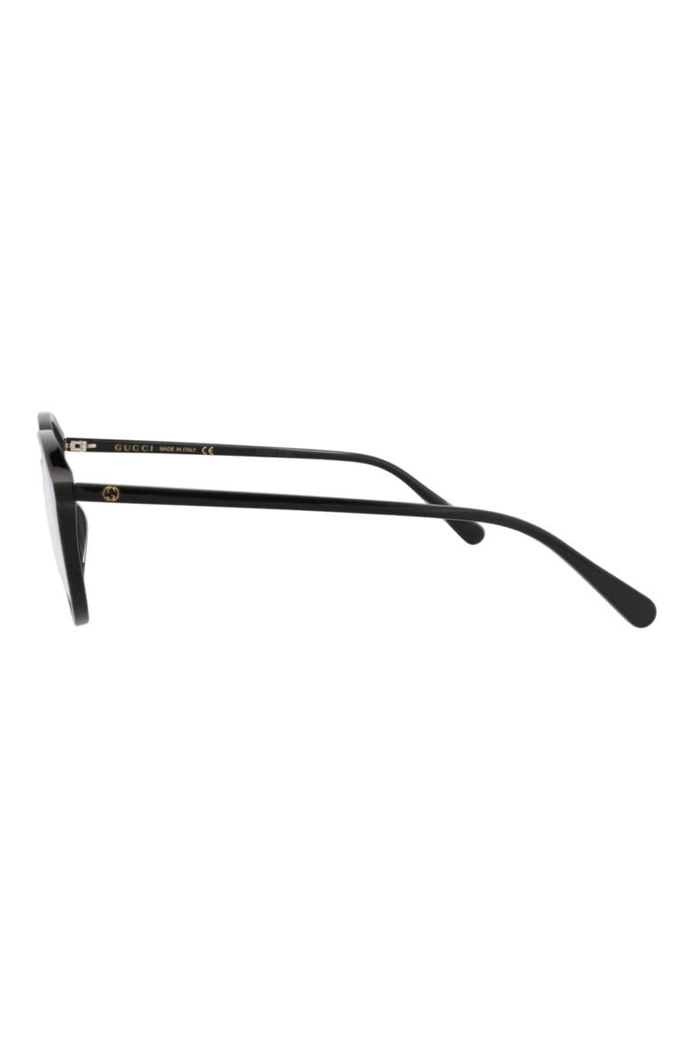 51mm Round Optical Glasses, Alternate, color, BLACK BLACK TRANSPARENT