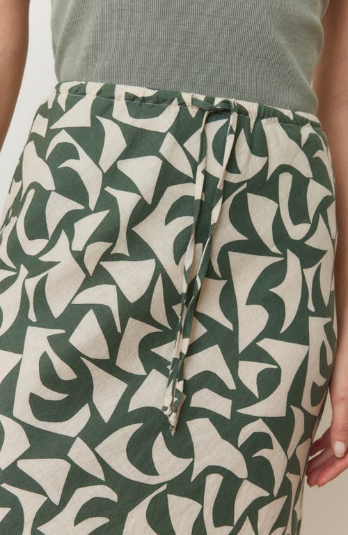 MARINE LAYER MARINE LAYER AVERY GEO PRINT DRAWSTRING MIDI SKIRT