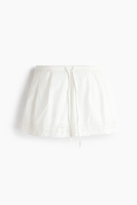 Broderie-anglaise Cotton Shorts