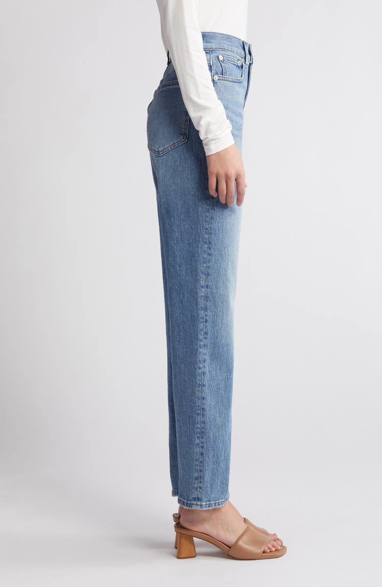 Madewell The '90s Creased High Waist Straight Leg Jeans, Alternate, color, 