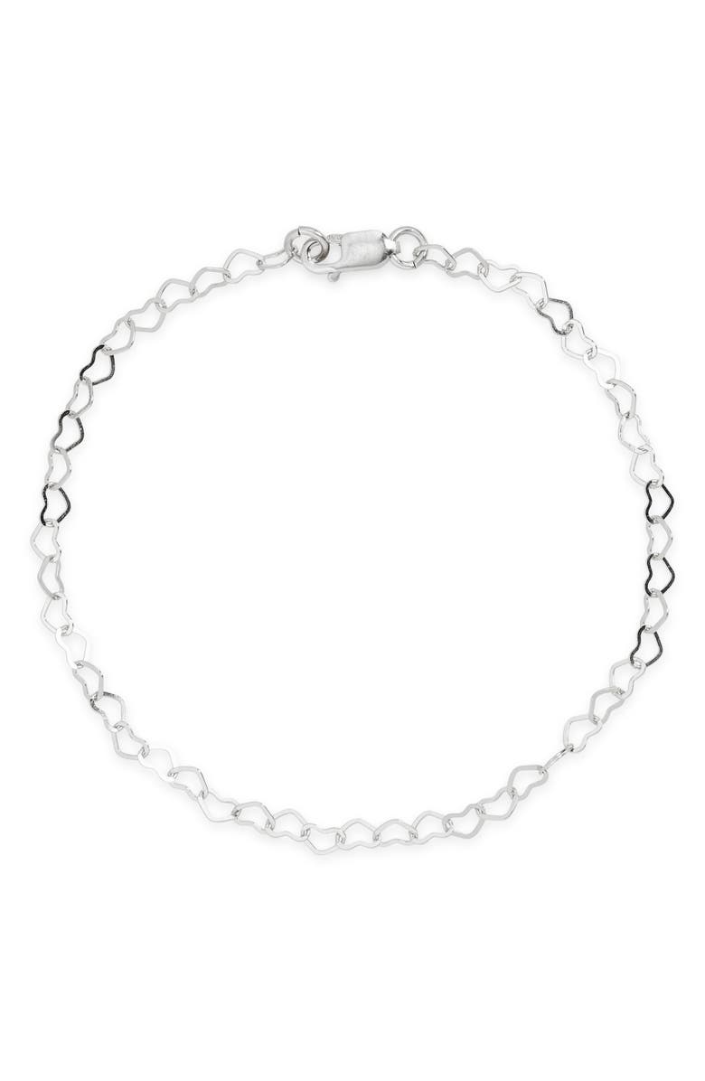Nashelle Adore Chain Bracelet, Main, color, Sterling Silver