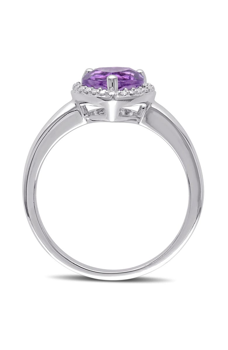 Julianna B. Amethyst Heart Halo Ring, Alternate, color, Amethyst