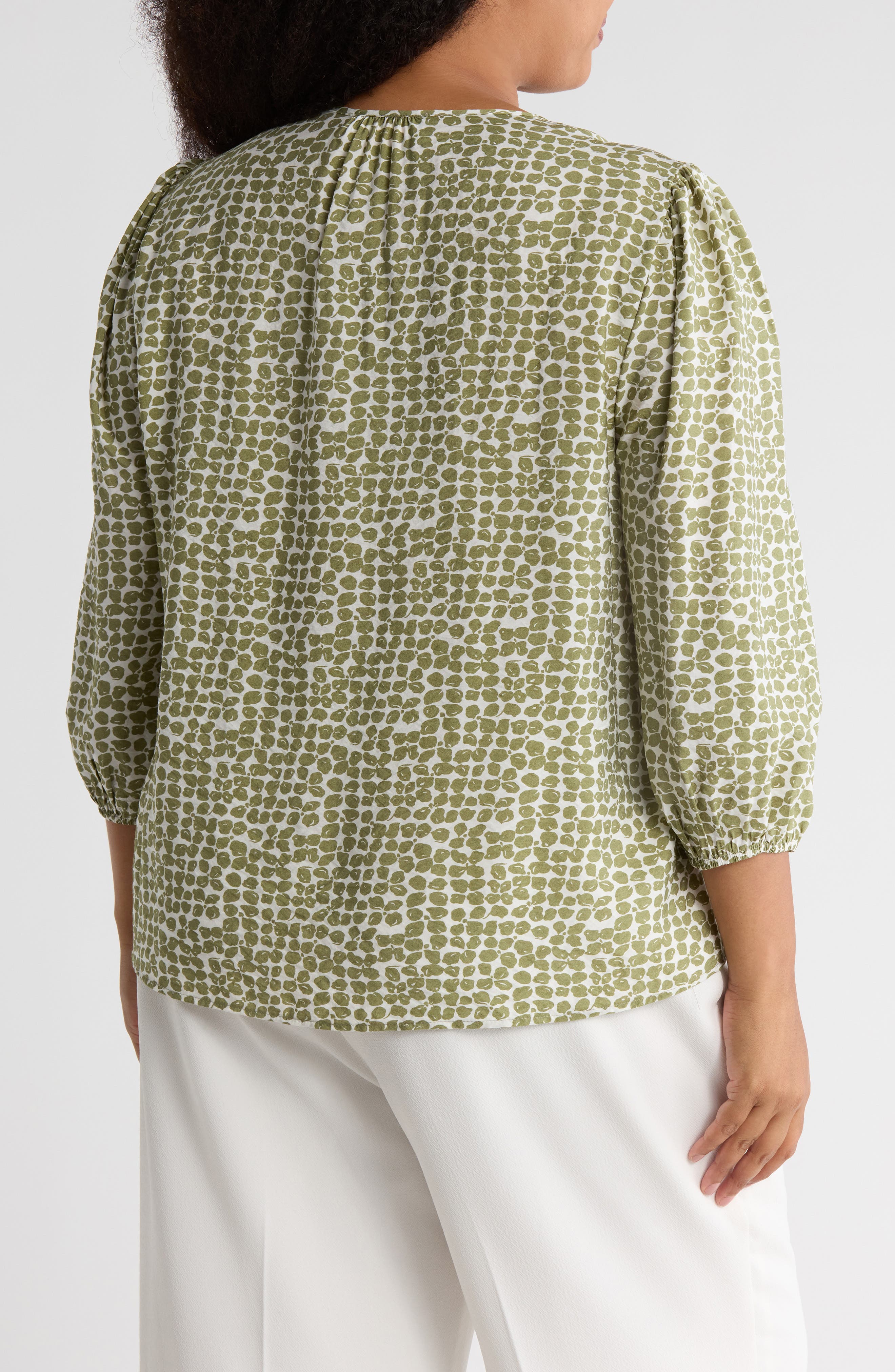 V-Neck Balloon Sleeve Top - image 4