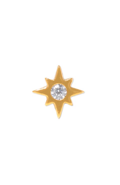 Star Bright Single Flat Back Earring