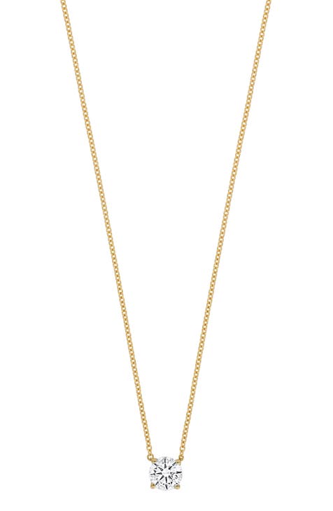 Audrey 14K Gold Diamond Solitaire Pendant Necklace - 0.50 ctw (Nordstrom Exclusive)