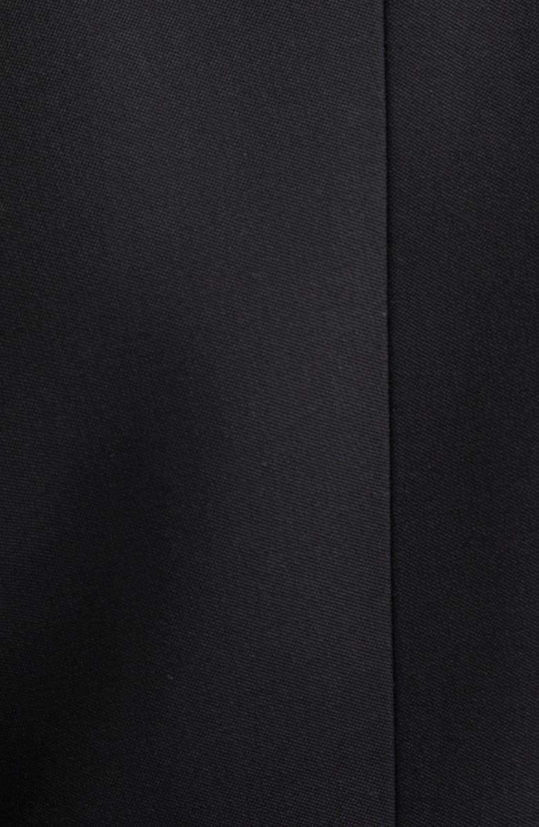 Versace Double Breasted Wool Grain de Poudre Blazer Dress, Alternate, color, Black