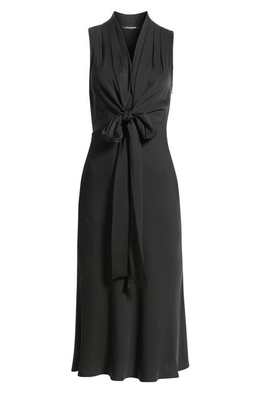 Kobi Halperin Lex Front Tie Midi Dress In Black
