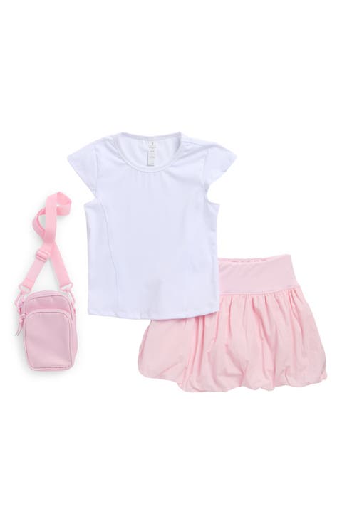Kids' Chloe T-Shirt, Bubble Skirt & Crossbody Bag Set (Big Kid)