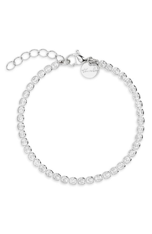 The Sis Kiss The Meg Tennis Bracelet In Silver