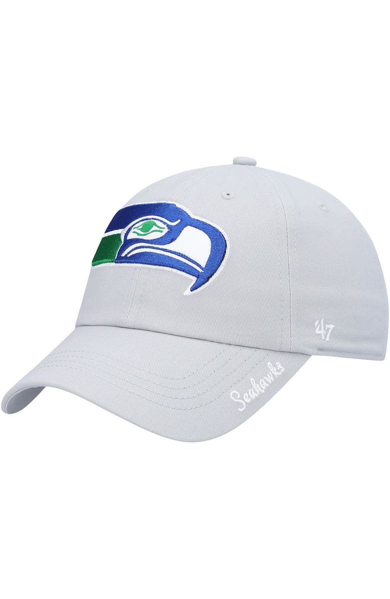 '47 Women's '47 Gray Seattle Seahawks Miata Clean Up Legacy Adjustable Hat, Alternate, color, Gray