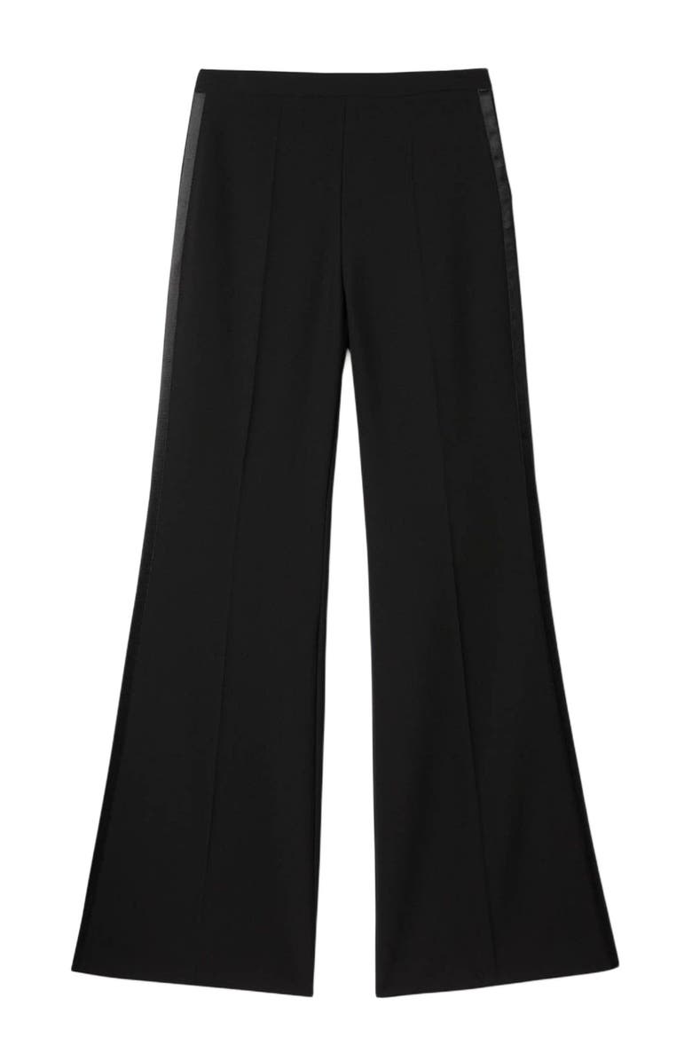 SANDRO Satin stripe suit trousers, Alternate, color, Black