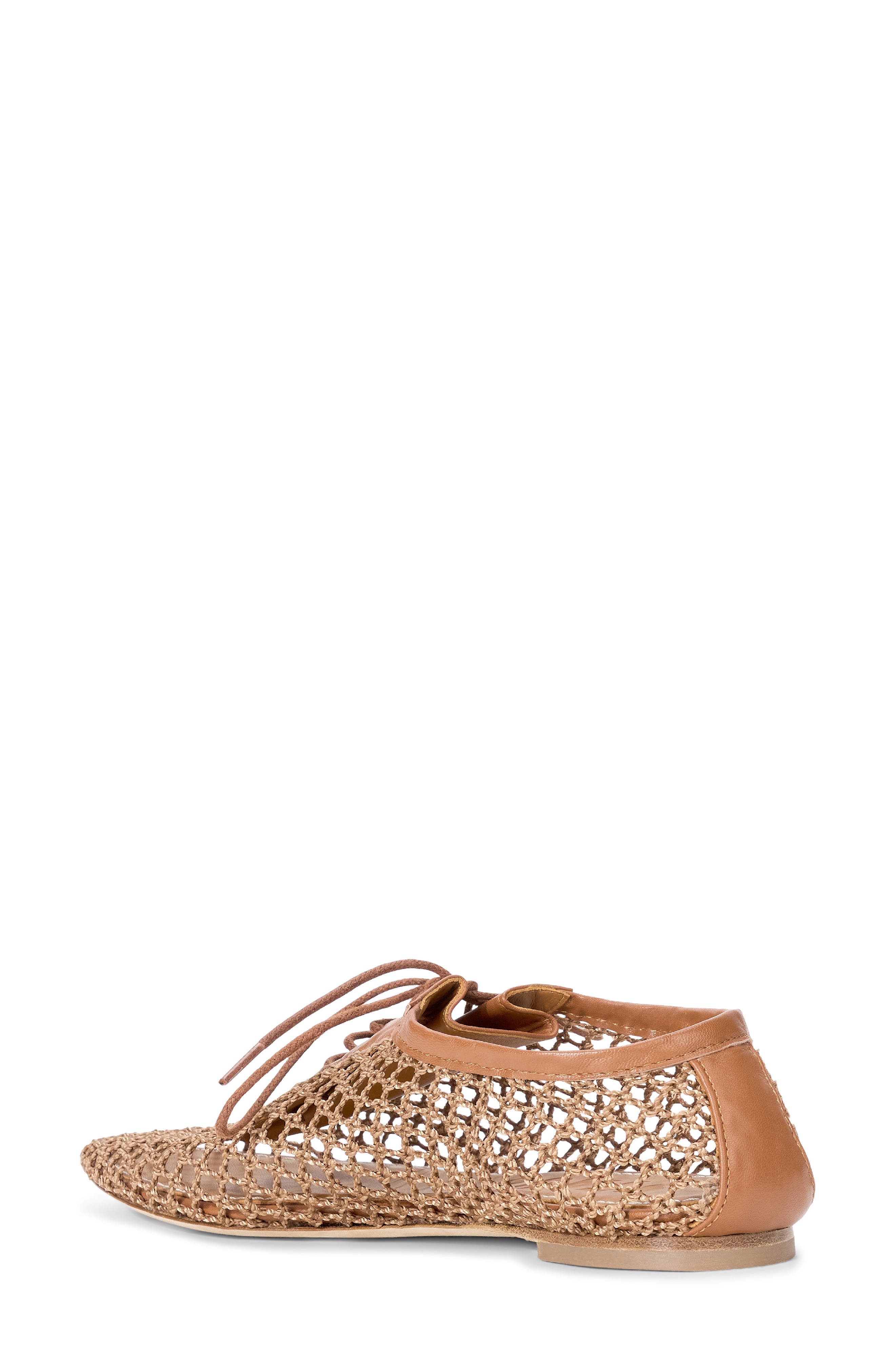 STAUD Kit Lace-Up Flat, Alternate, color, Tan