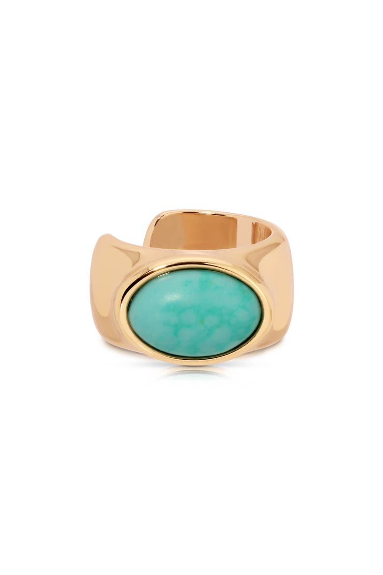 Reconstituted Turquoise Solstice Ear Cuff, Main, color, TURQUOISE