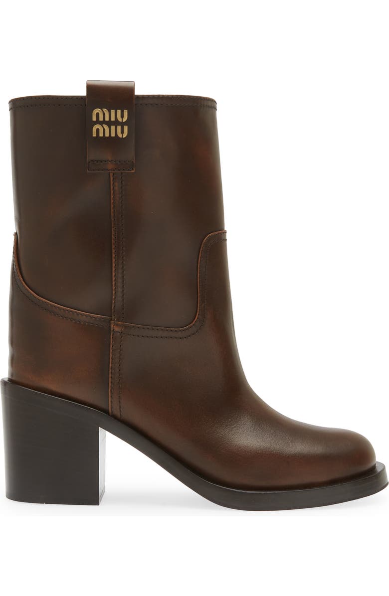 Miu Miu Block Heel Bootie, Alternate, color,