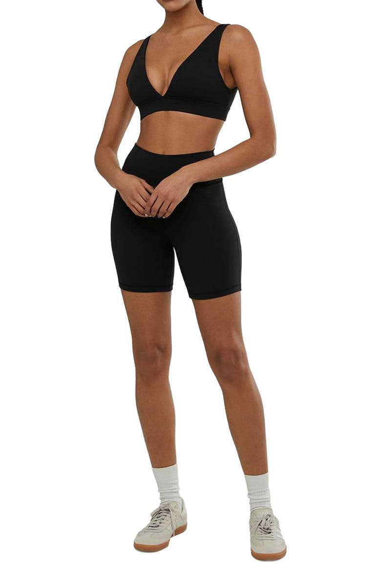 WeWoreWhat V-neck Bralette, Alternate, color, Black