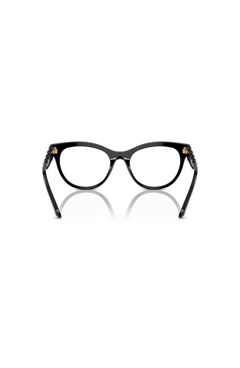 Swarovski 52mm Round optical glasses, Alternate, color, Black