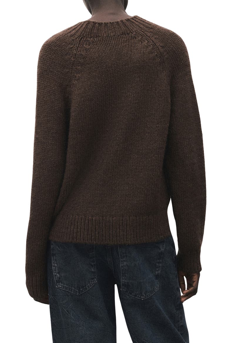 Nolita Mock Neck Cable Sweater, Alternate, color, BROWN