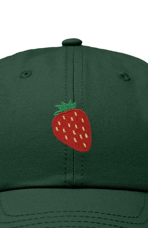 Dalix Strawberry Hat In Dark Green