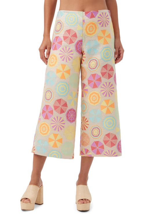 Trina Turk Diona Crop Umbrella Jacquard Pant In Multi