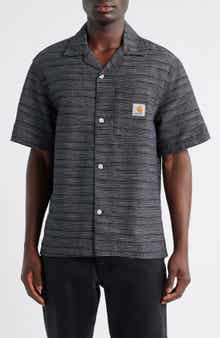 Carhartt Work In Progress Gellar Short Sleeve Cotton Jacquard Camp Shirt