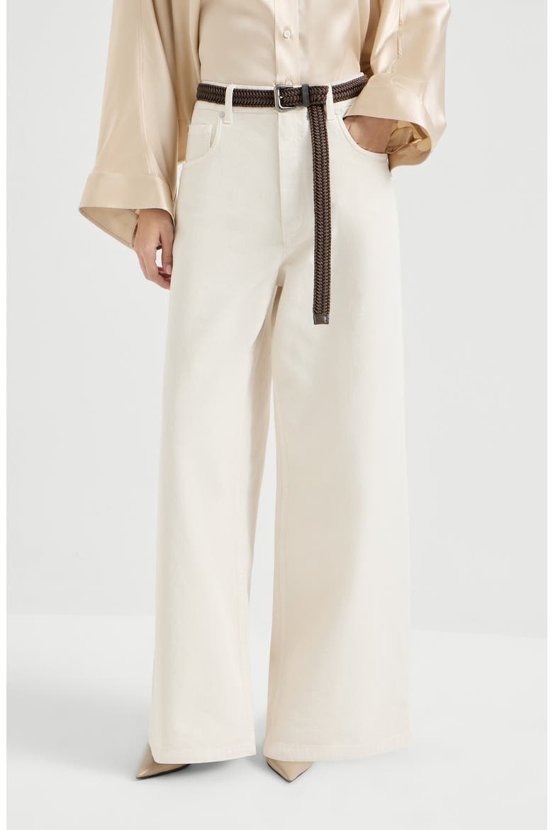 Relaxed trousers, Main, color, Chalk