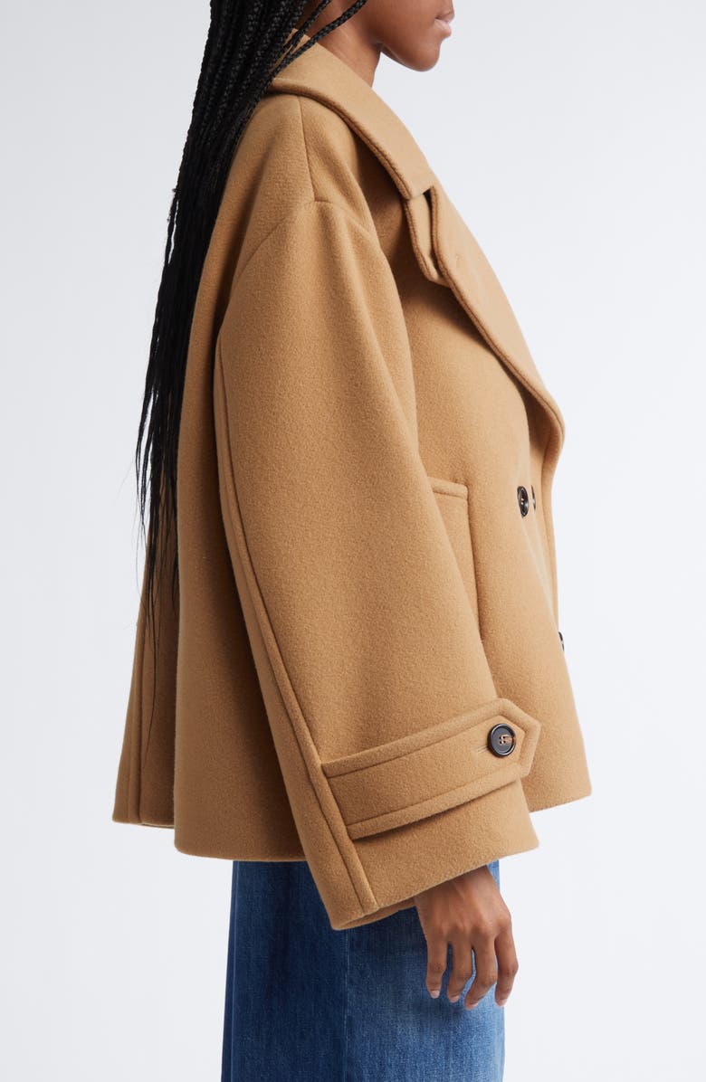 Chloé Oversize Double Breasted Wool Blend Coat, Alternate, color, 