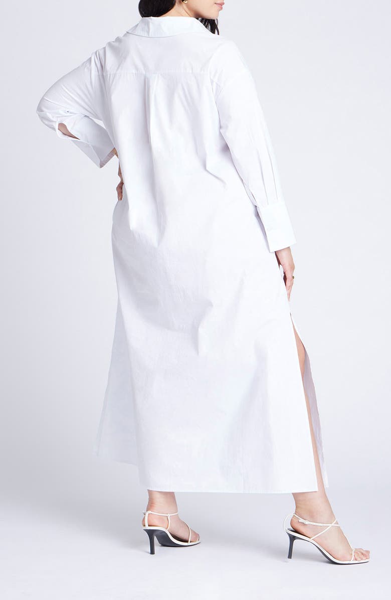 ELOQUII Maxi Shirtdress, Alternate, color, 