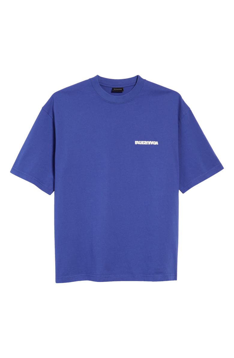 Balenciaga Turn Logo Stretch Cotton Graphic Tee, Alternate, color, 