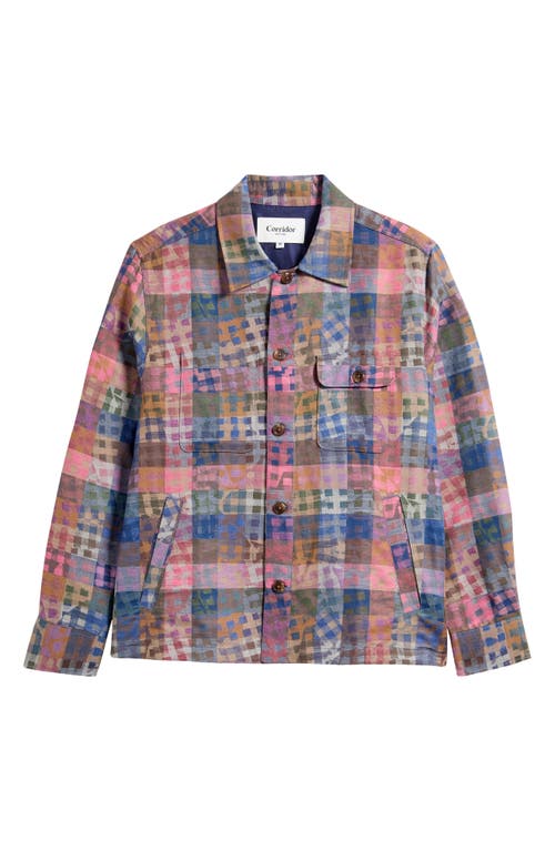 Corridor Rocko Patchwork Jacquard Cotton & Linen Military Shirt Jacket