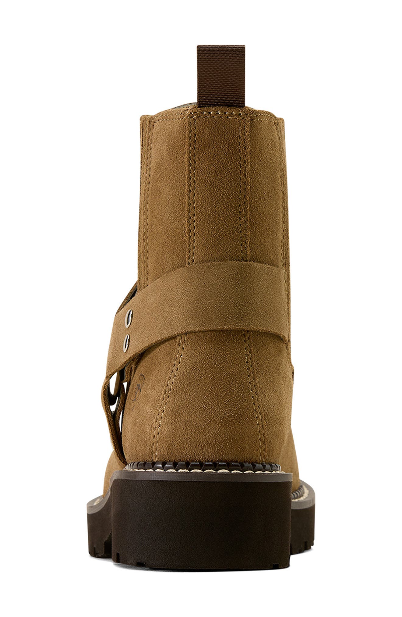 Fatbaby Harness Chelsea Western Boot, Alternate, color, TAN SUEDE