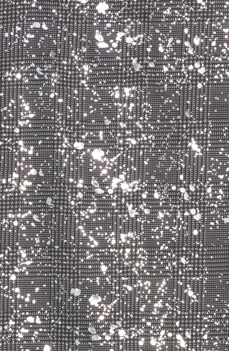 Steve Madden Powell Plaid Shine Square Scarf, Alternate, color, Black