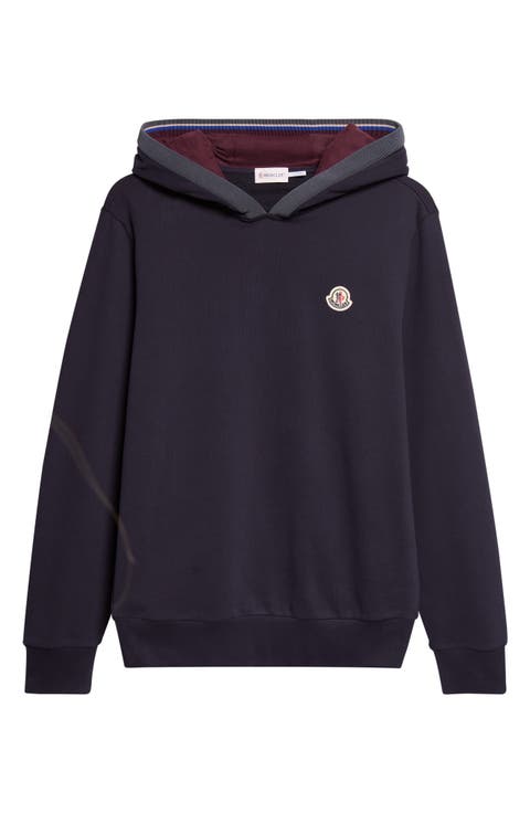 Logo Patch Brushed Cotton Hoodie