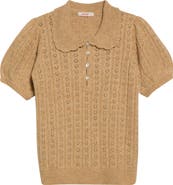 Marine Layer Sophie Pointelle Polo Sweater