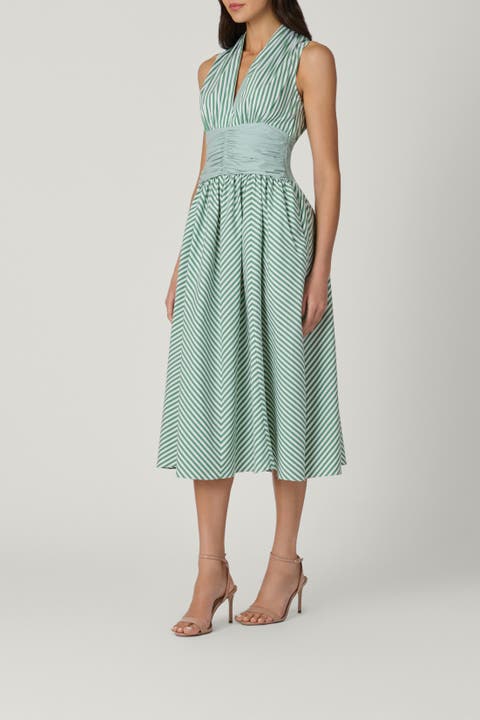 Pinstripe Miriam Dress