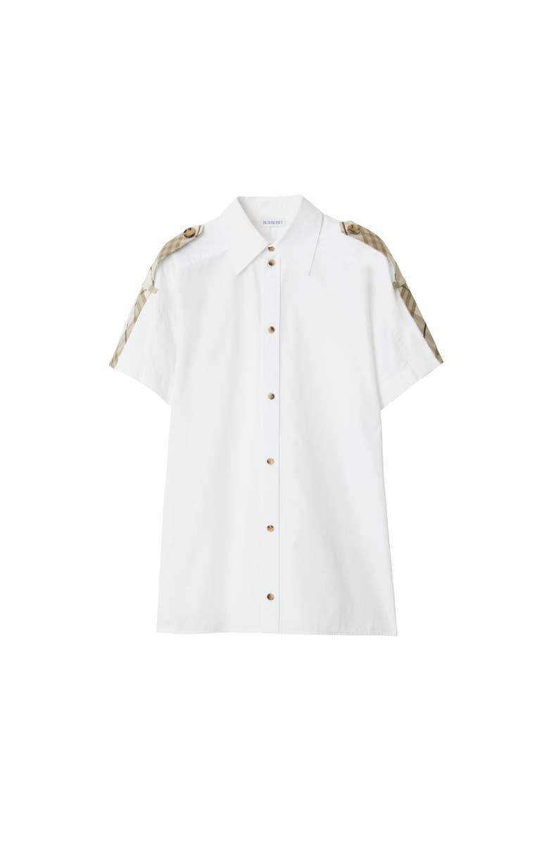Burberry Regular Fit Cotton Shirt, Alternate, color, Optic White