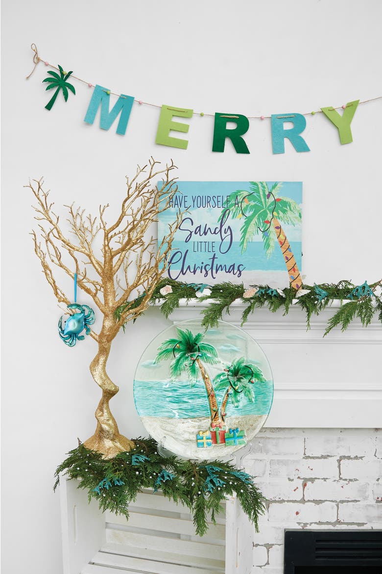 Iridescent Blue Crab Ornament, Alternate, color, Blue
