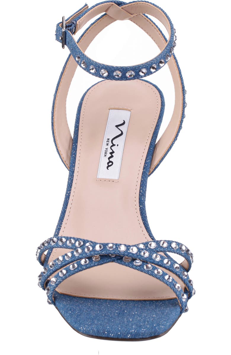 Nina Laura Ankle Strap Sandal, Alternate, color, Blue Denim