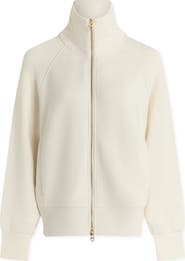 Varley Tyde Mixed Media Zip Front Sweatshirt