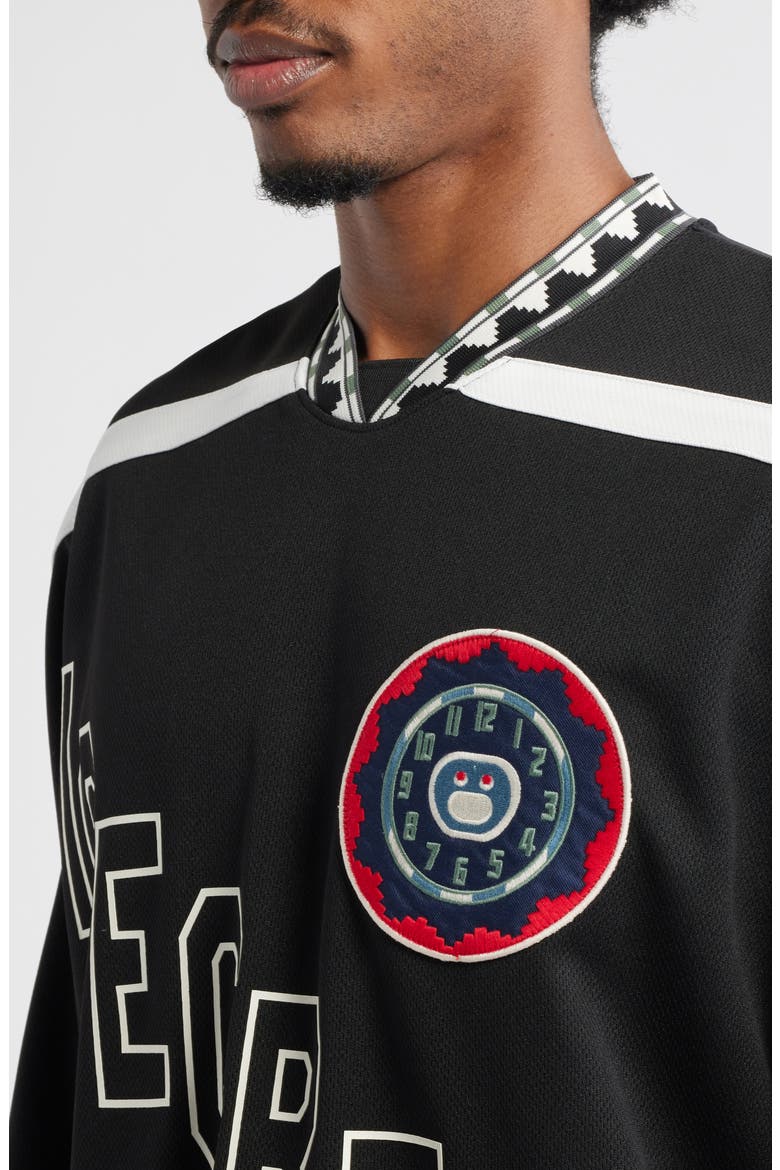 Party On Long Sleeve Mesh Jersey, Alternate, color, BLACK