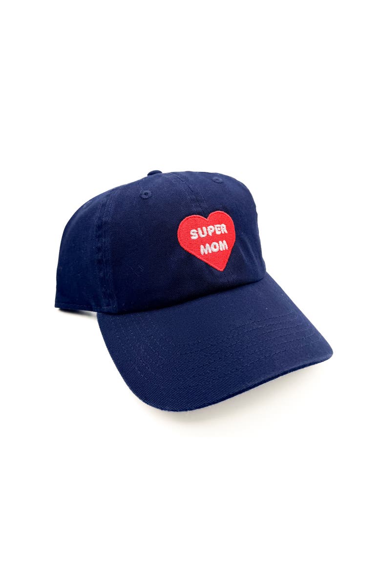 Super Mom Baseball Hat, Alternate, color, Navy