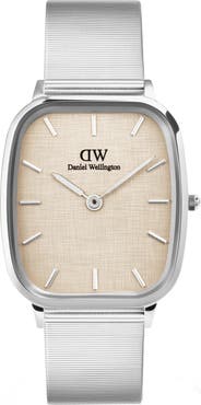 Daniel Wellington Marlon Linen Wire Bracelet Watch, 32mm x 36mm