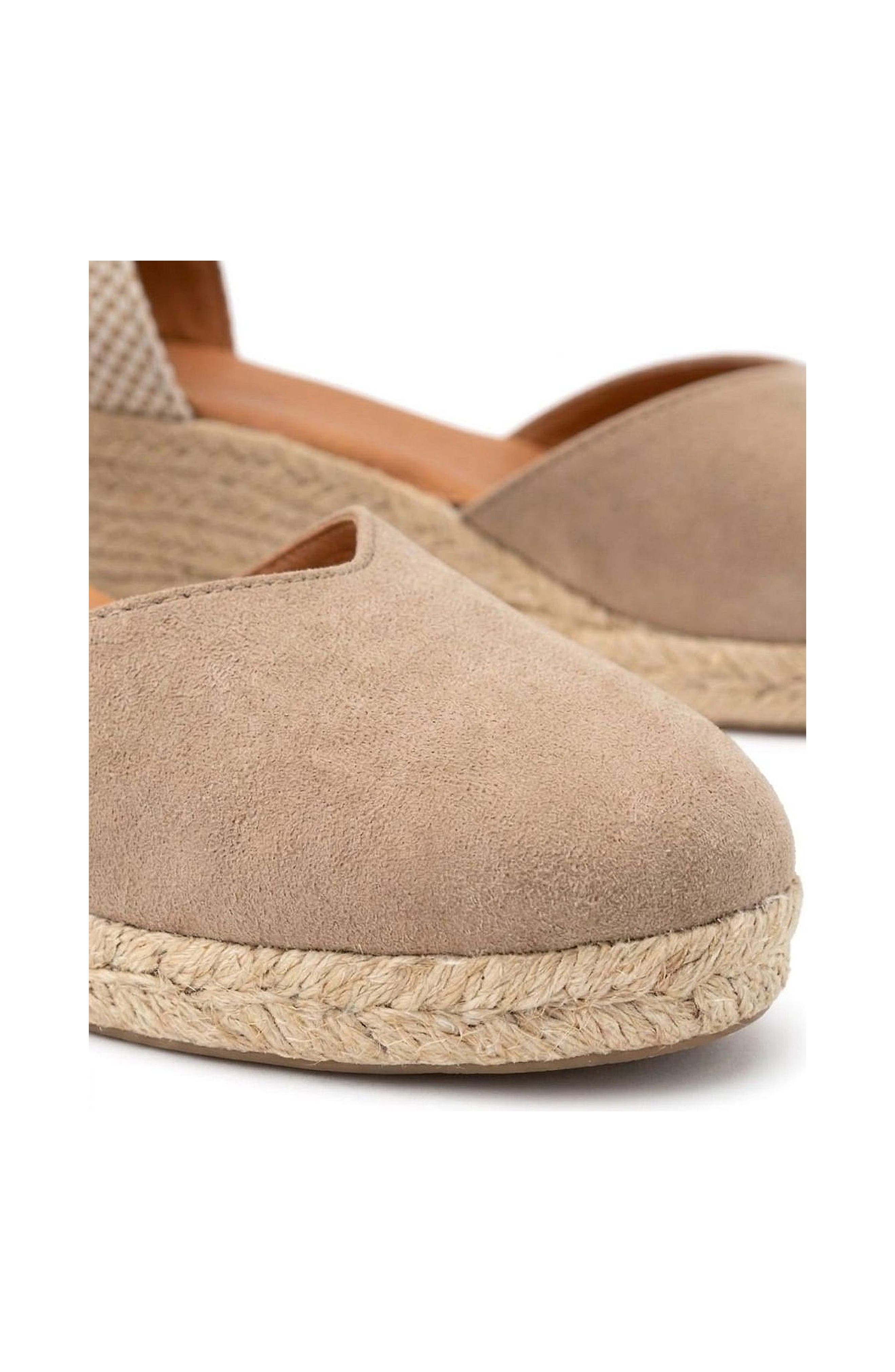 Jimena Small-Strap Taupe Espadrille, Alternate, color, Camel